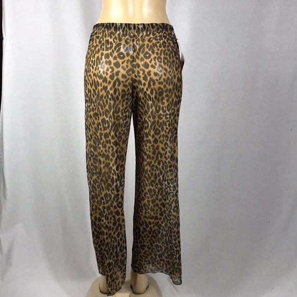 Zuliana Size M/L Animal Print Sheer Pants. Made in USA. New With Tags - Picture 2 of 4
